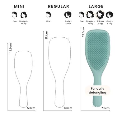 Щітка для волосся Tangle Teezer The Ultimate Detangler для вологого та сухого волосся, розплутуюча щітка для густого, кучерявого та довгого волосся, бірюзова