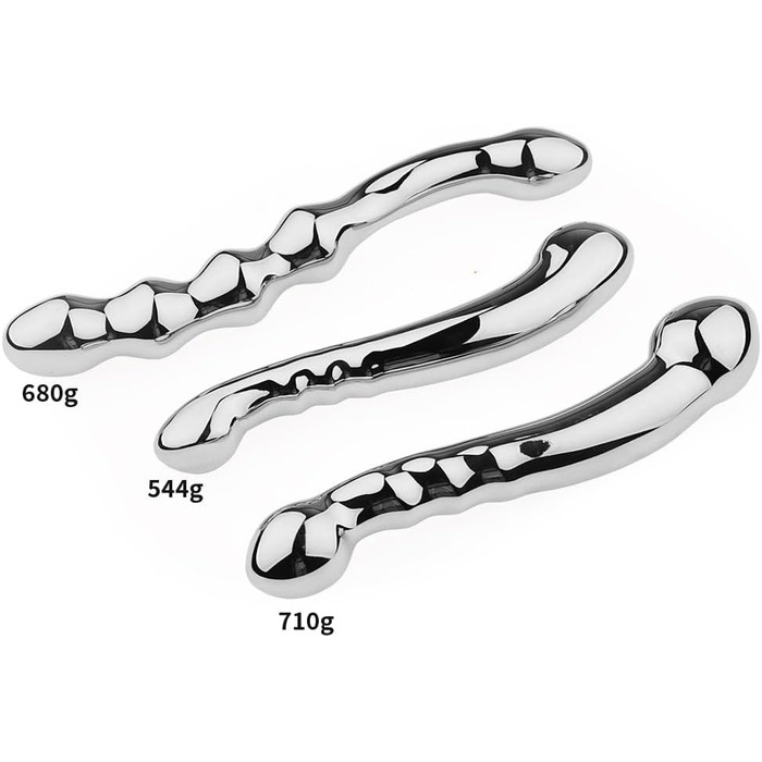 Анальний плаг з нержавіючої сталі GUYOS Doppelkopf для стимуляції G-точки та простати, 710г