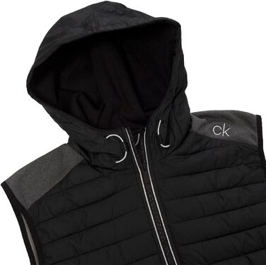 Чоловічий гібридний легкий жилет з капюшоном Calvin Klein Redwood 2026, колір Charcoal Marl, розмір M