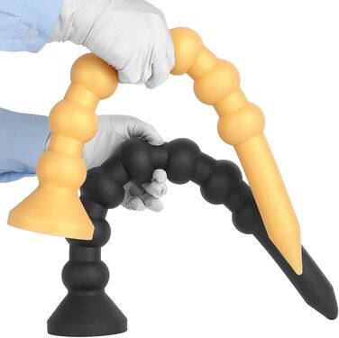 Анальний дилататор Cafurey 60 см з 7 кульками, м'який силікон, для жінок та чоловіків (золотий)