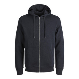 Чоловіча однотонна куртка-худі з капюшоном JACK & JONES, чорна, розмір M