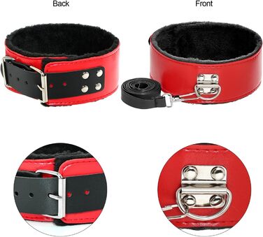 Набір для БДСМ: мотузки, наручники, петиші, маски, петиші, пару (червоний та чорний)