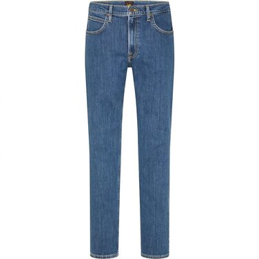 Чоловічі джинси LEE Classic Straight Fit Brooklyn, колір синьо-чорний Mid Stonewash, розмір 34W / 30L
