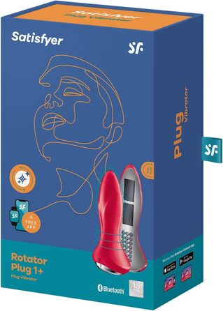 Satisfyer Rotator Plug 1 Connect App Bluetooth: вібруючий анальний плагін з ротаційними кульками | Водостійкий (IPX7) | Для чоловіків та жінок