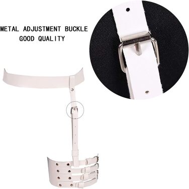 Жіночий шкіряний повзунок для панчіх, корсетний пояс, регульований, повзунок для ніг, каге для тіла, панчохи, стрічки для стегон (білий)