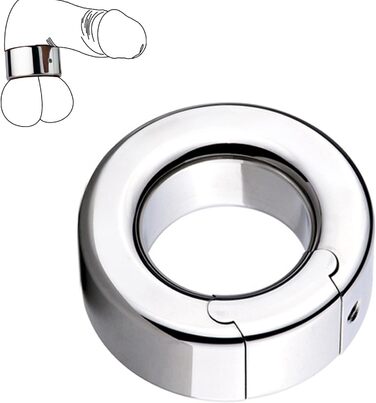 Сталевий кільцевий стимулятор для чоловіків SeLgurFos - важкий, знімний, для SM-ігор, преміум-якість