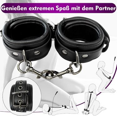 Набір для БДСМ: наручники та комірець з повідком (шкіра), іграшки для пар, шкіряні наручники, повідці для дорослих