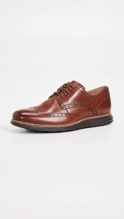 Чоловічі шкіряні туфлі Cole Haan Grand Wingtip Oxford коричневого кольору Woodbury Ivory, розмір 43.5 EU