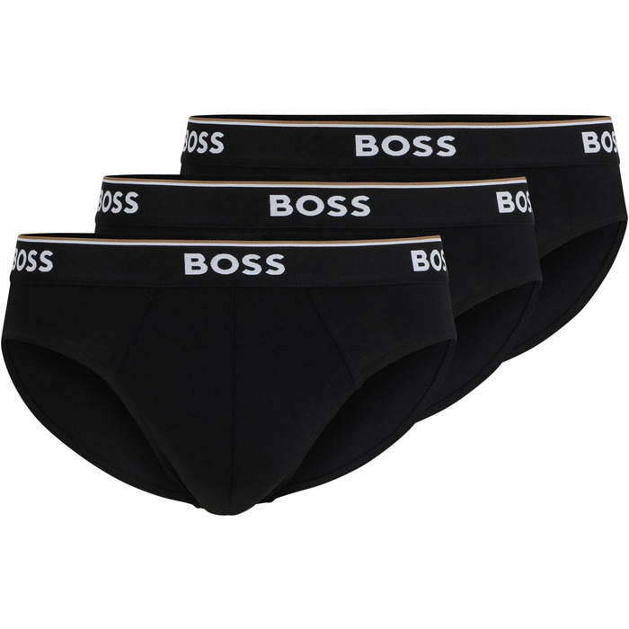 Сліпекс BOSS чоловічі 3 шт. з бавовни з логотипами на поясі XL New - Чорний