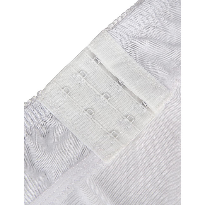 Набір стрічок для панчіх Ohyeah з високою талією, мереживо, сітка, ремінці з 6 металевими кліпсами, білий/розкішний сад, XS-S