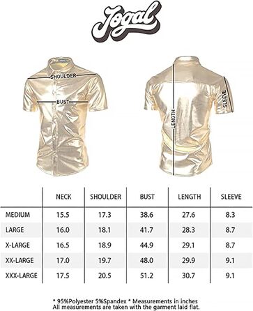 Чоловічий блискучий бронзовий костюм для нічного клубу JOGAL (синій блиск, розмір S)