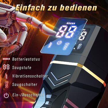 Електричний мастурбатор для чоловіків: мастурбатор-пімпа, іграшка для соло, 5 режимів всмоктування та 9 вібрацій