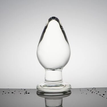 Анальний розширювач-пробка з кришталю та силікону 4 см для пар – стимулююча іграшка для секс-ігор