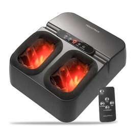 Масажер для ніг Mountrax Shiatsu з підігрівом до 55°C від п'яткової шпори та плантарного фасціїту, обсидіаново-чорний