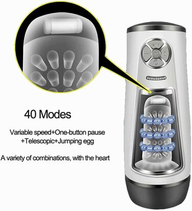 Автоматичний електричний мастурбатор для чоловіків з 10 режимами вібрації - секс-іграшка для чоловіків