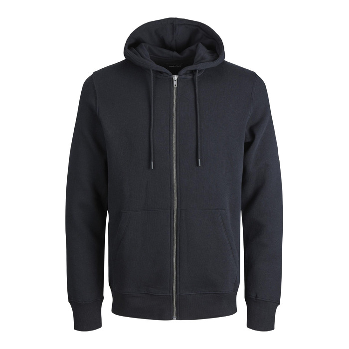 Чоловіча однотонна куртка-худі з капюшоном JACK & JONES, чорна, розмір M
