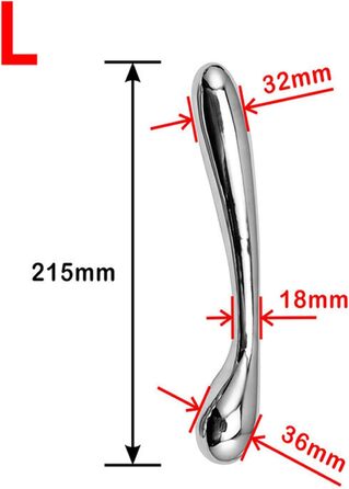 Металевий анальний дildo Yasexx з двома головками для стимуляції G-точки та простати (для чоловіків та жінок)