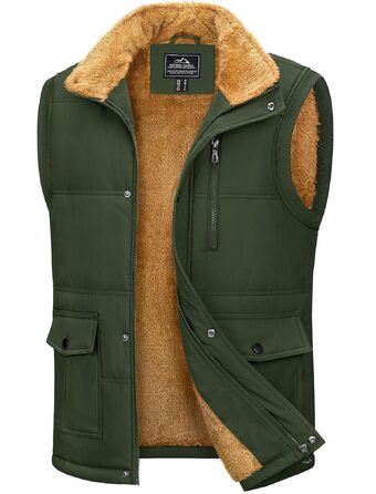 Чоловічий флісовий жилет MAGCOMSEN для активного відпочинку, терможилет Outdoor (XXL, армійський зелений)