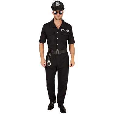 Костюм поліцейського Dressforfun для чоловіків | Уніформа з штучним шкіряним реміннем (S, № 301434)