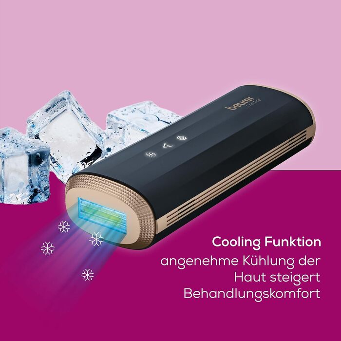 Фотоепілятор Beurer IPL 7800 COOL PRO з технологією охолодження, 5 рівнів інтенсивності, 1 млн імпульсів, для обличчя, тіла та бікіні-зони, унісекс