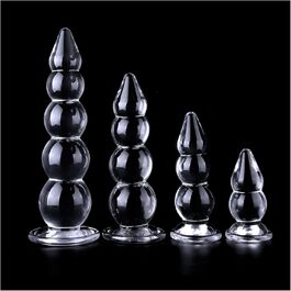 Анальний масажер Riesen XL з присоском: прозорий анальний кулька, масажер простати, дилататор для ануса, іграшка для дорослих (чоловіки, жінки)