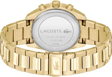 Чоловічий годинник Lacoste Chronograph Boston: кварцовий хронограф у золотисто-синьому кольорі з металевим ремінцем
