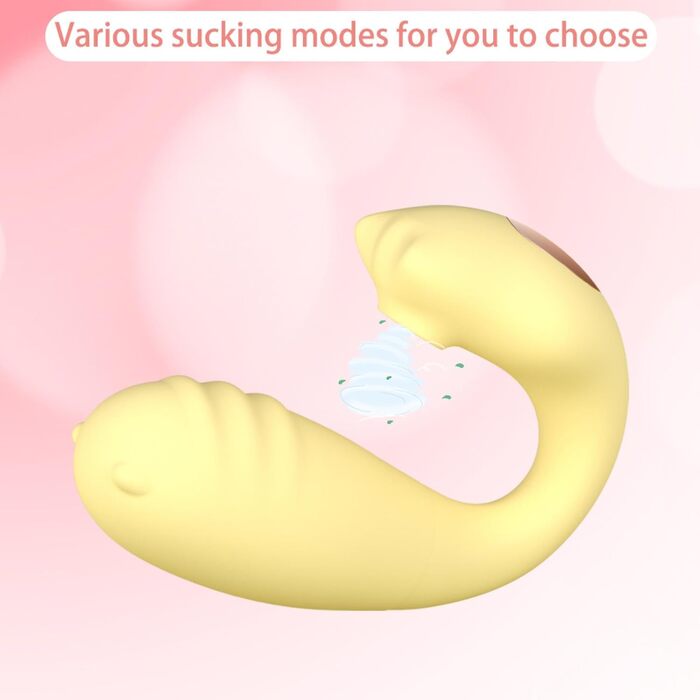 Вібратор для жінок та пар з пультом дистанційного керування, 9 режимів вібрації та 9 режимів потужності, портативний анальний дildo, жовтий