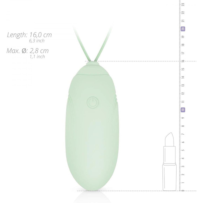 Вібраційний масажер LUV EGG з пультом дистанційного керування - для пар та новачків. 10 режимів, водонепроникний, перезаряджається, зелено-блакитний