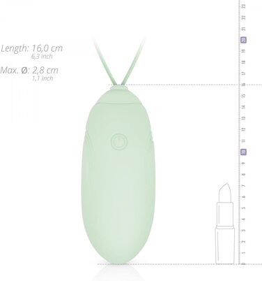 Вібраційний масажер LUV EGG з пультом дистанційного керування - для пар та новачків. 10 режимів, водонепроникний, перезаряджається, зелено-блакитний