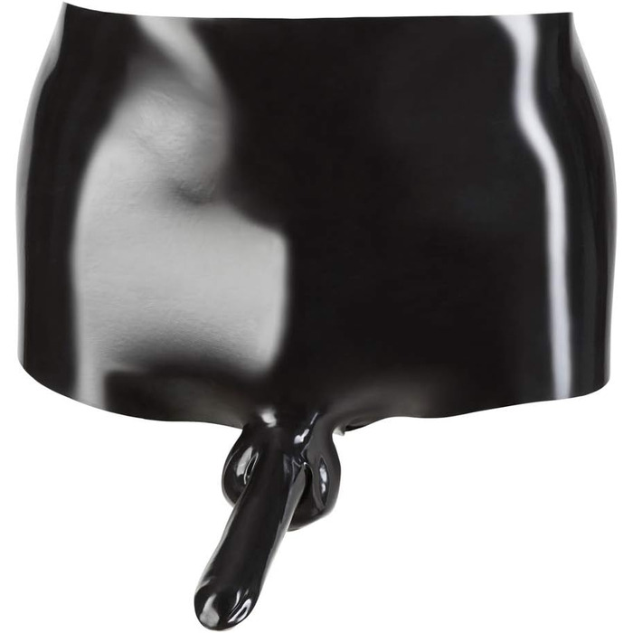 Чоловічі латексні штани Late X - облягаючі, з кишеню для статевого члена, чорного кольору, розмір L-XL