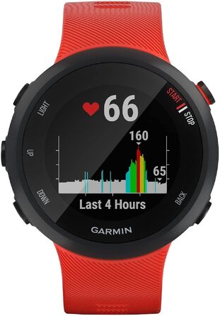 Спортивний GPS-годинник Garmin Forerunner 45 для бігу, фітнес-трекер з пульсометром та планами тренувань, червоний (розмір M)