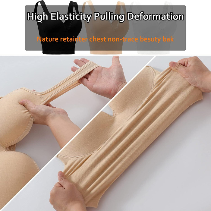 Сексуальний бюстгальтер для жінок: пуш-ап, підняття на 2 розміри, глибокий V-подібний виріз, з підкладкою, підтримка, кісточки, згладжування спини. Ідеально для повсякденного носіння, йоги та фітнесу
