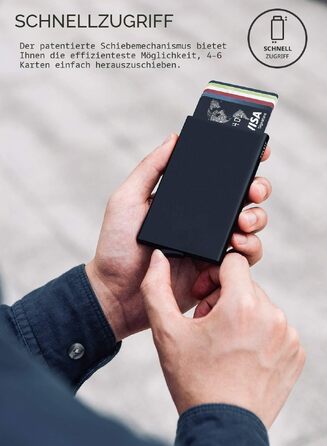 Металевий картхолдер VULKIT з RFID та NFC захистом, чоловівий гаманець для карток на 10 слотів (Колір: Midnight Green)