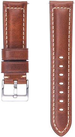 Шкіряний ремінець для годинника Quick Release Vintage Retro Pull-Up, замінний браслет із застібкою з нержавіючої сталі для смарт-годинників та класичних годинників, 26мм, Коричневий