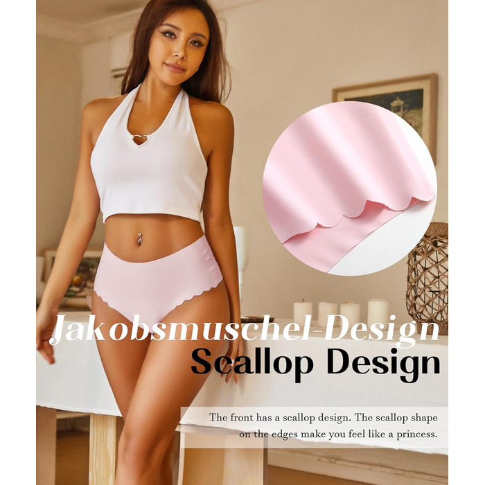 Стильні жіночі труси Sips з високою талією, безшовні, 6 шт. (Чорний, Рожевий, Бежевий, Блакитний, Червоний, Зелений), розмір M