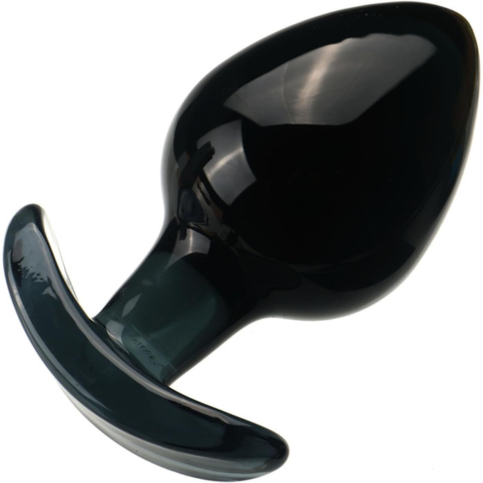 Скляний анальний дildo з анкером, великий, 6.5 см – стимулятор G-точки, анальний/вагінальний, для мастурбації, SM-іграшка для жінок та чоловіків