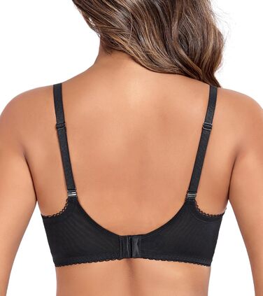 Чорний бюстгальтер DotVol з прозорого мережива, balconette, без пуш-апу, 70B