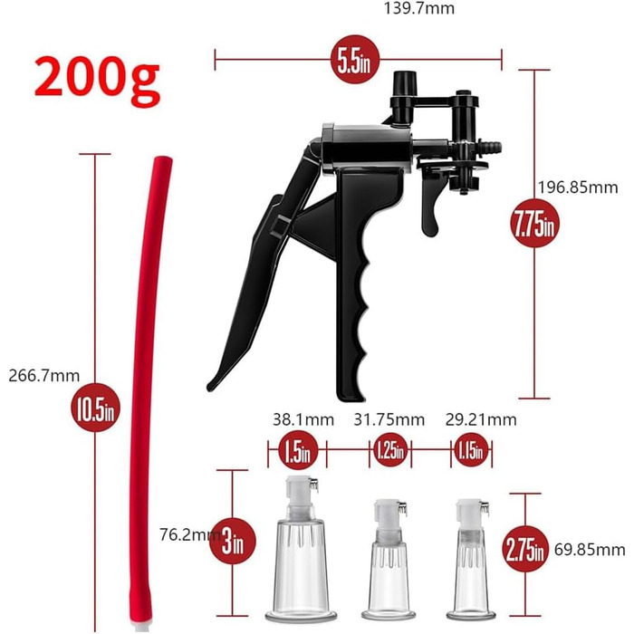 Набір для стимуляції клітора та вагіни: вакуумний насос, стимулятор сосків. Для дорослих.