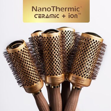 Керамическая круглая щетка для волос нетермическая Olivia Garden NanoThermic NT-82, диаметр 82/105 мм