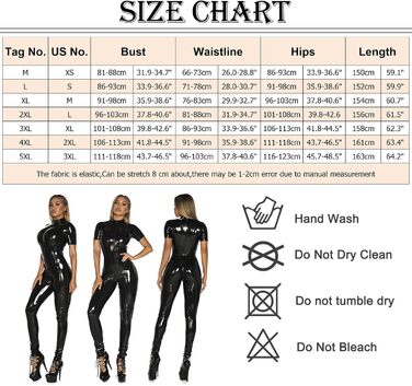 Костюм-комбінезон FEOYA з лакованої шкіри, латексний комбінезон, костюм для клубів, чорний (XL)