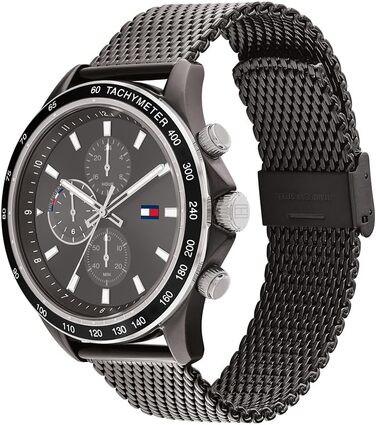 Чоловічий аналоговий кварцовий годинник Tommy Hilfiger (сірий, на ремінці)