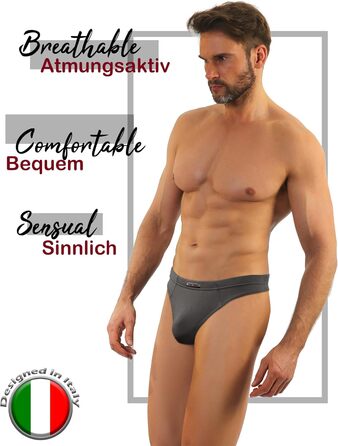 Танга Sesto Senso для чоловіків з мікромодалю, 3 шт. в упаковці (Графіт)