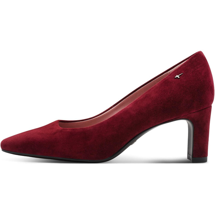Жіночі туфлі-човники Tamaris зі шкіри, колір бордовий (Merlot), розмір 39 EU