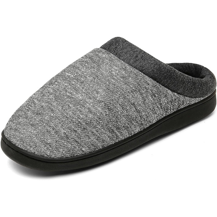 Зимові домашні капці Mishansha унісекс з ефектом пам'яті (Memory Foam), теплі та протиковзкі тапочки для жінок та чоловіків, сірі, розмір 48 EU