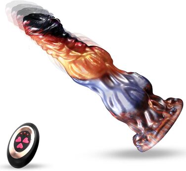 Вібратор для анального сексу з нагріванням, 3-в-1, з силікону, 25 см, 7 режимів, G-точка, для пар та чоловіків