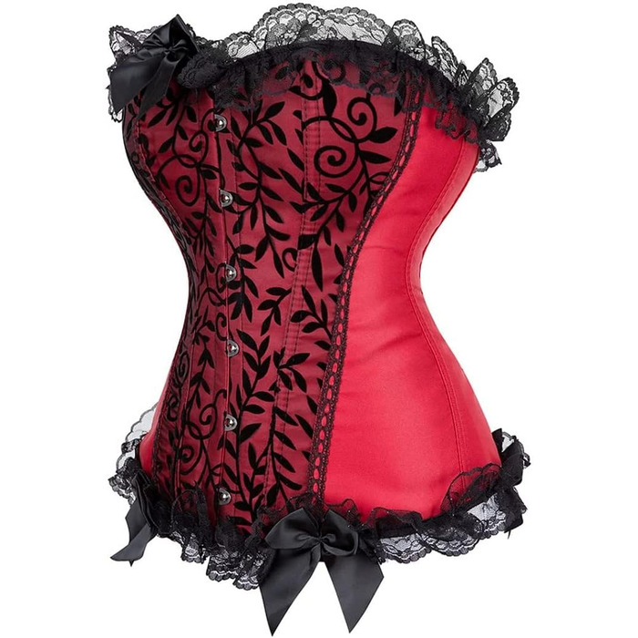Жіноче корсетне прилягання з атласу/брокату, на шнурівці, корсет з кісточками, розмір S-6XL 32-34, бордовий
