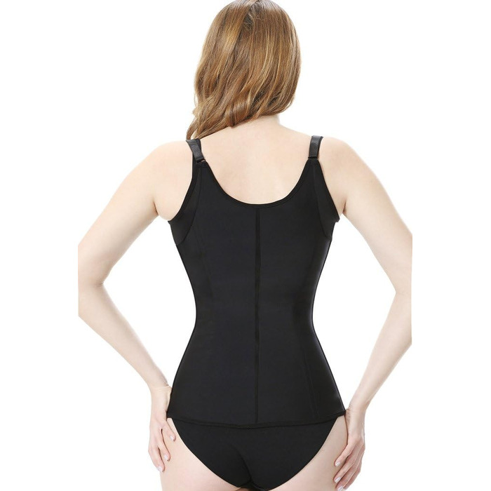 Корсет-жилет Everbellus з латексу для жінок, чорний, для корекції фігури та підтримки грудей