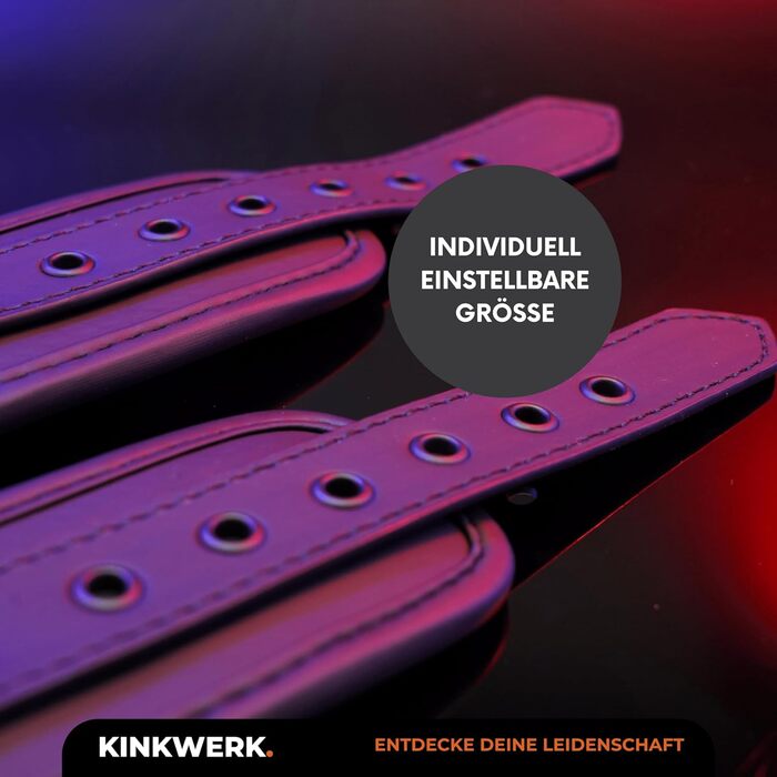 Кафтанчики Real PU для зв'язування рук | З металевим кільцем | Гнучкі та міцні для BDSM-ігор | З комфортною підкладкою | Естетичний, дискретний дизайн | BDSM, Bondage (руки)