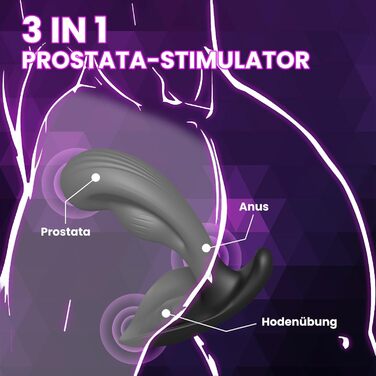 Анальний вібратор для чоловіків PINTLE з пультом керування: 10 режимів вібрації, масажер яєчок