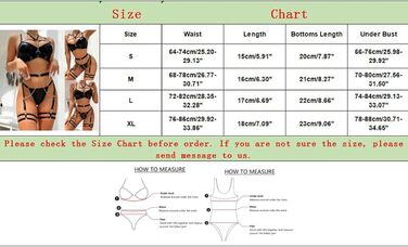 Сексуальний жіночий комплект спідньої білизни з стрінгами, висока талія, глибокий V-подібний виріз, бюстгальтер push-up та труси G-string, мереживна піжама для жінок, білий (B-чорний, M)